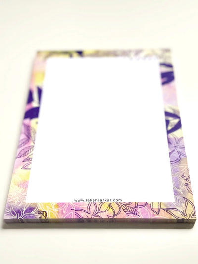 Notepad - Leafy Purple and Yellow