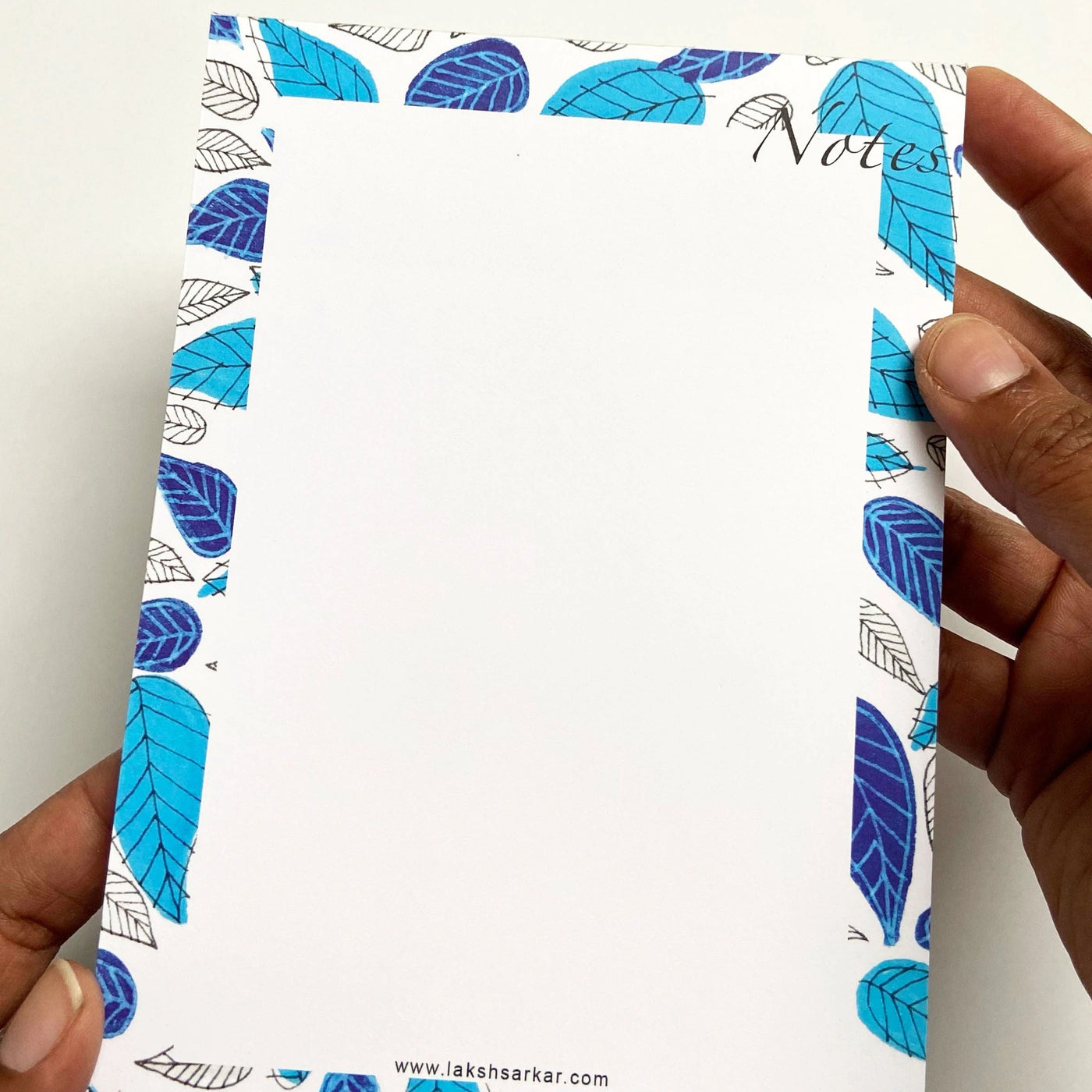 Leafy Blue Notepads by Laksh Sarkar Creations
