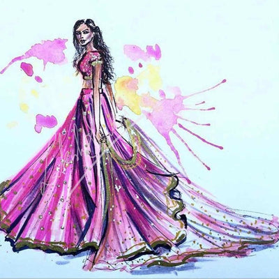 Gagra Choli illustration by Laksh Sarkar Creations