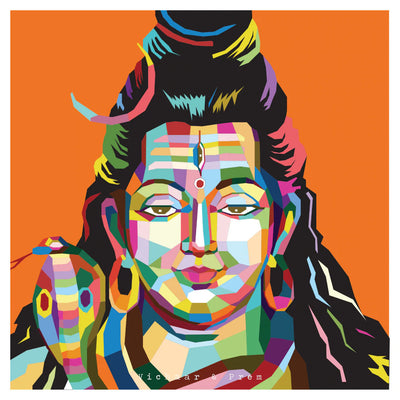 Shiva Pop Art Poster Print