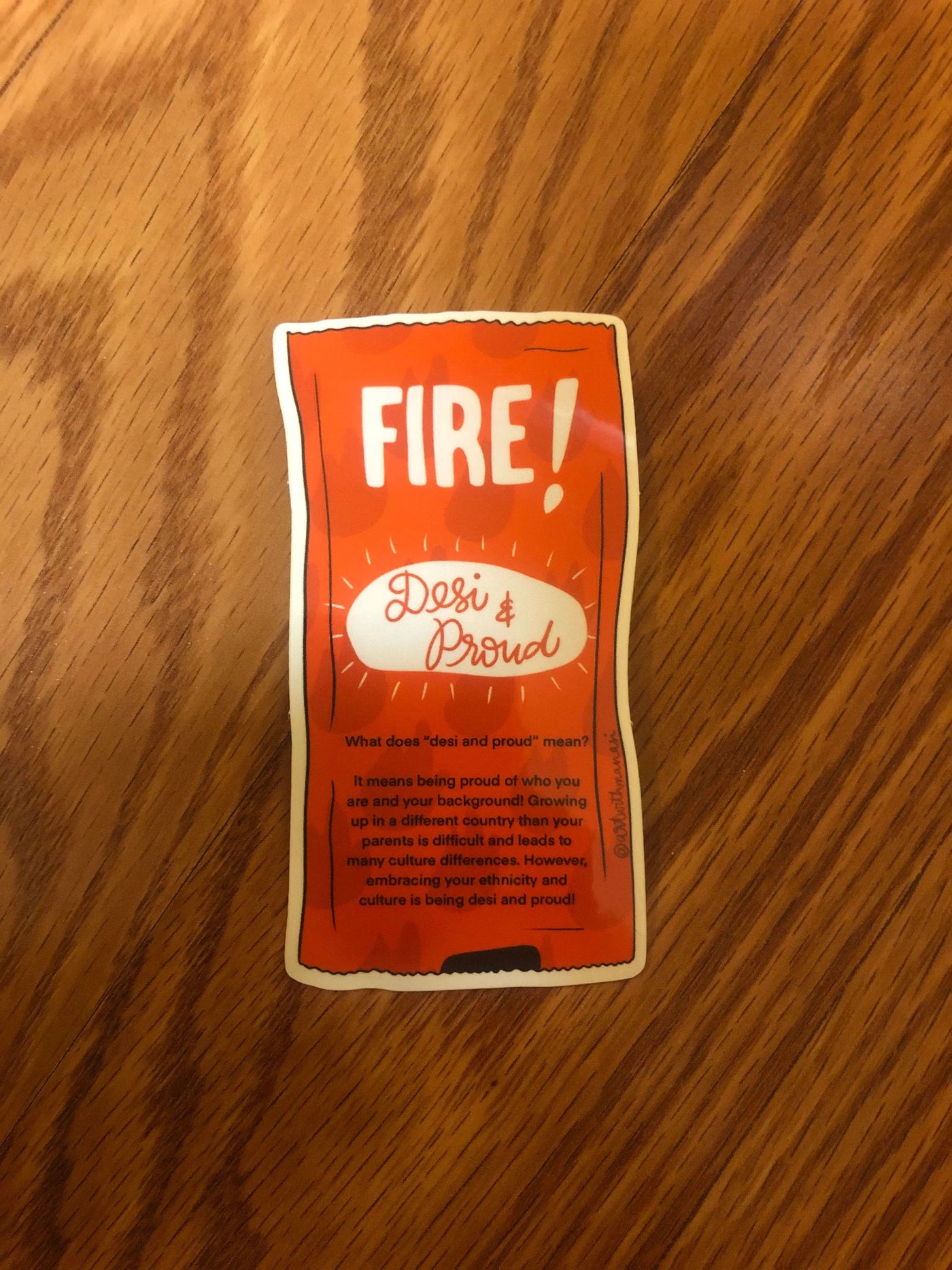 Desi Fire Taco Bell Sauce Sticker: Desi and Proud