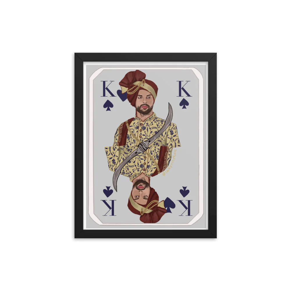 King of Spades framed poster By Labyrinthave