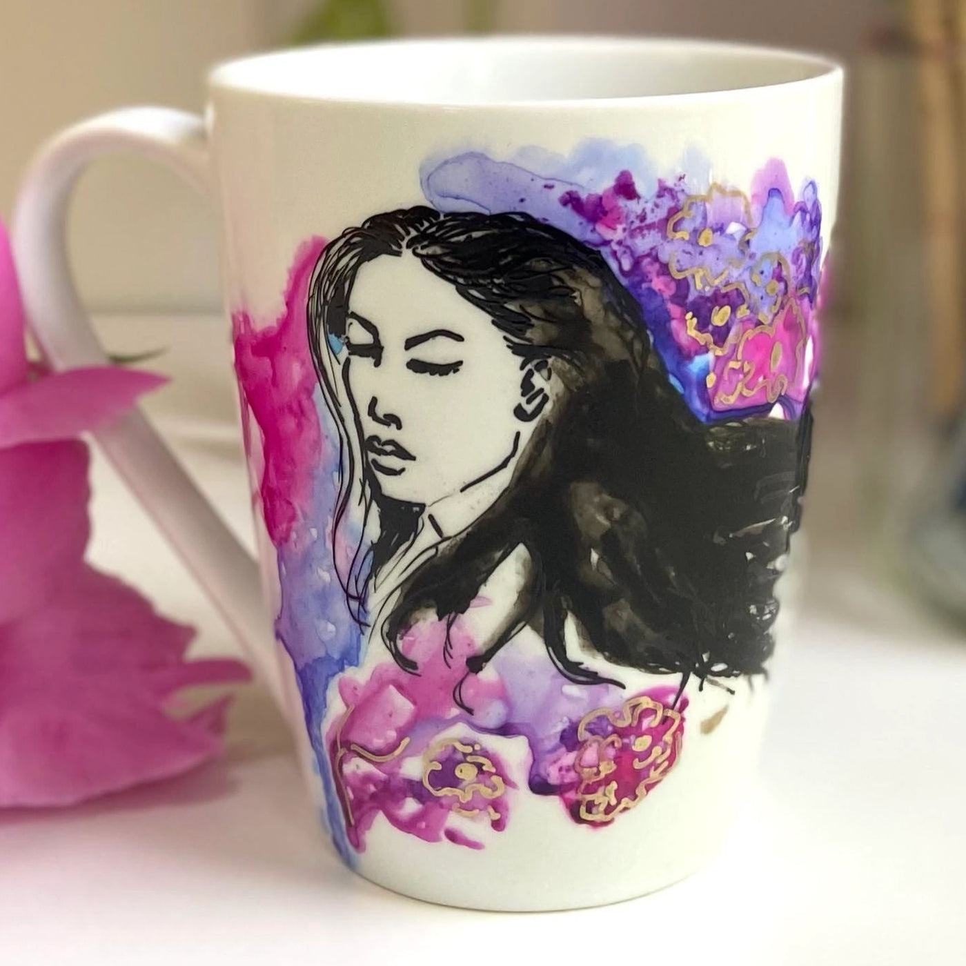 Floral storm mug by Laksh Sarkar Creations