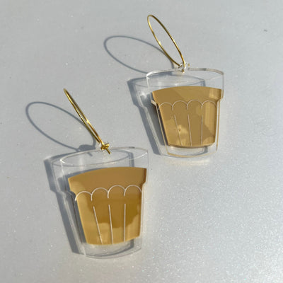 Chai Cup Earrings by Snows Design