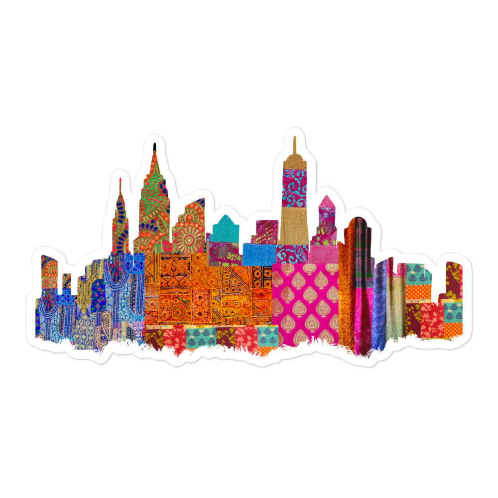 NYC Desi Fabric Sticker