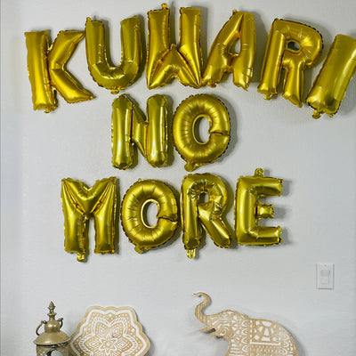 Kuwari No More Letter Balloons by Modern Desi