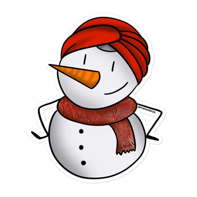 Desi Snowman Sticker