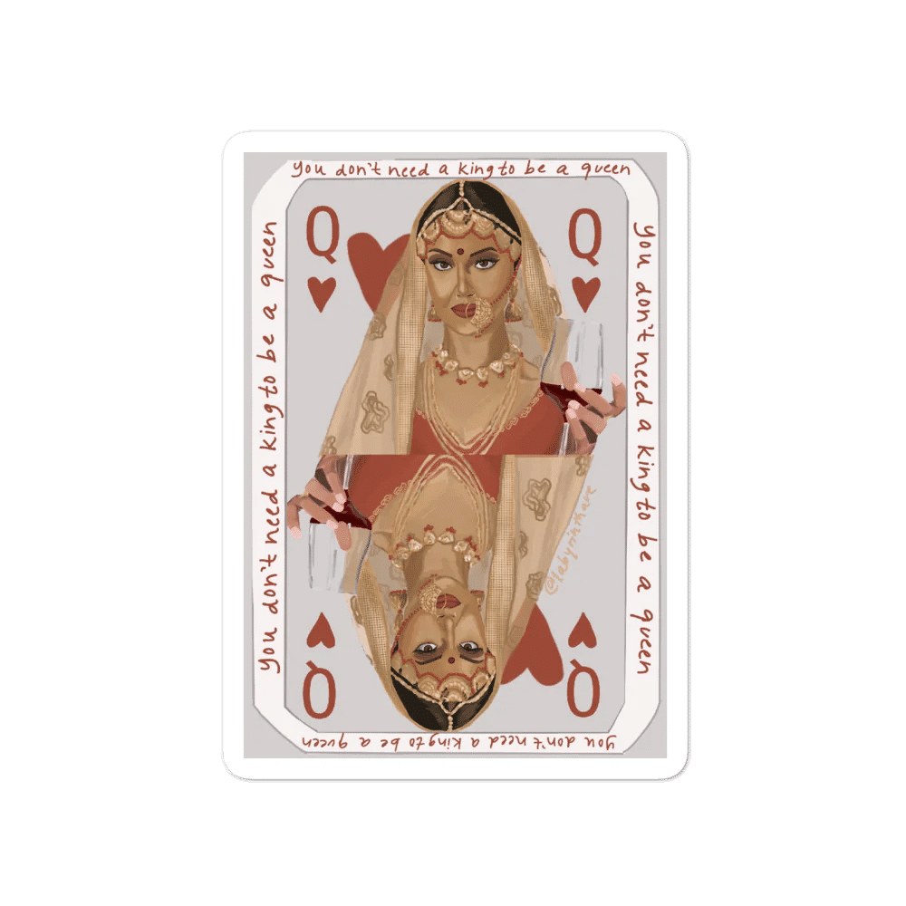Queen of Hearts Sticker by Labyrinthave