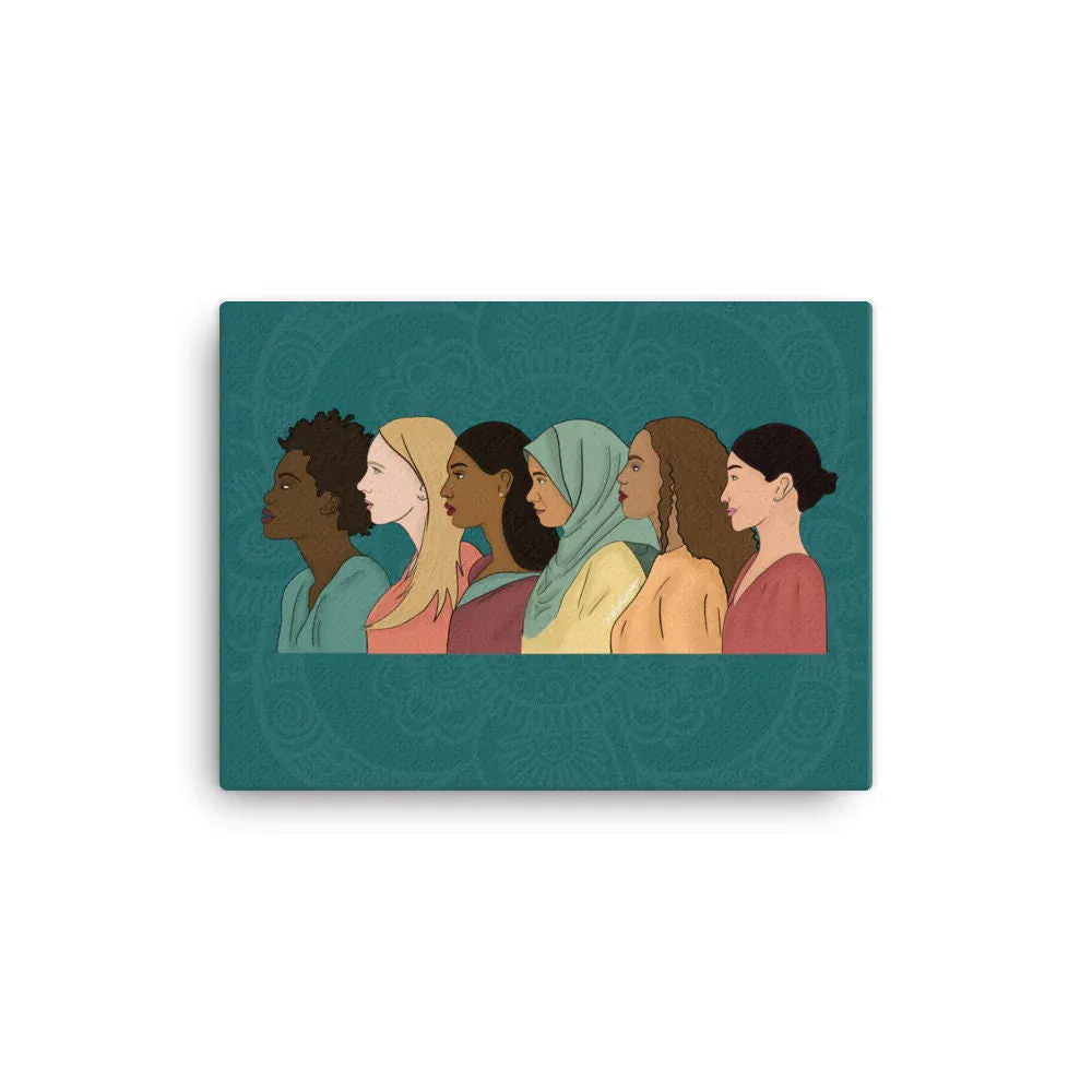 Side View Women Individual Empowerment Canvas