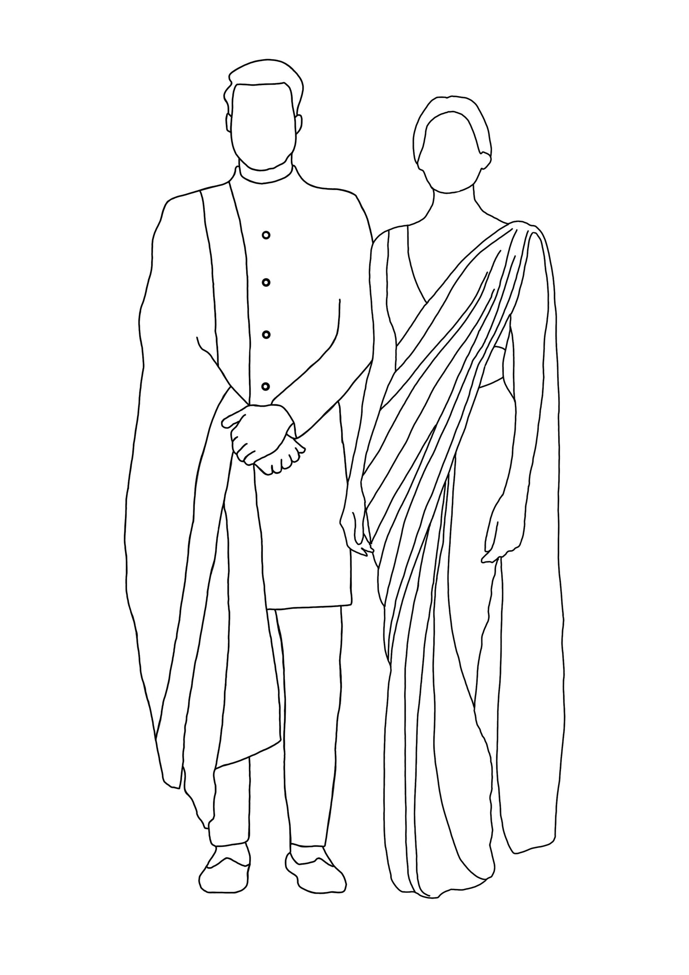 Desi Kalakar - Indian outfit colouring book