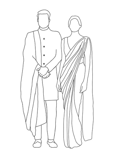 Desi Kalakar - Indian outfit colouring book