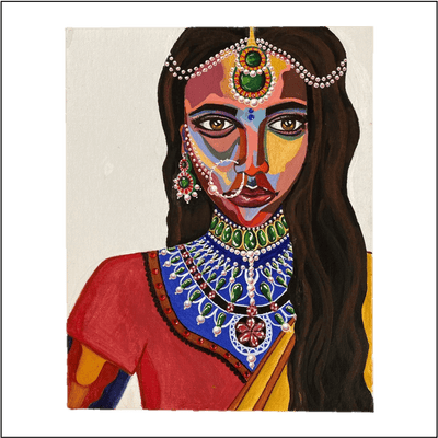 Desi Girl Art Print by Mayu Art Shop