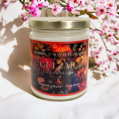 Gulzar Candle: May 18 Florals x Roshni