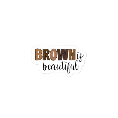 Brown is Beautiful Quote Sticker
