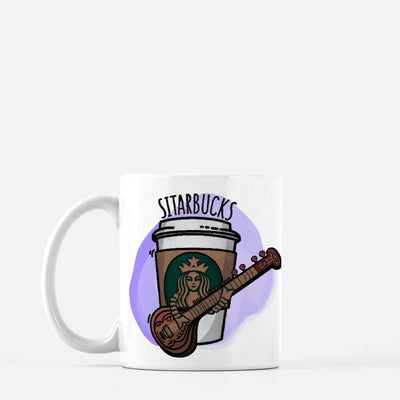Sitarbucks  Mug by The Cute Pista