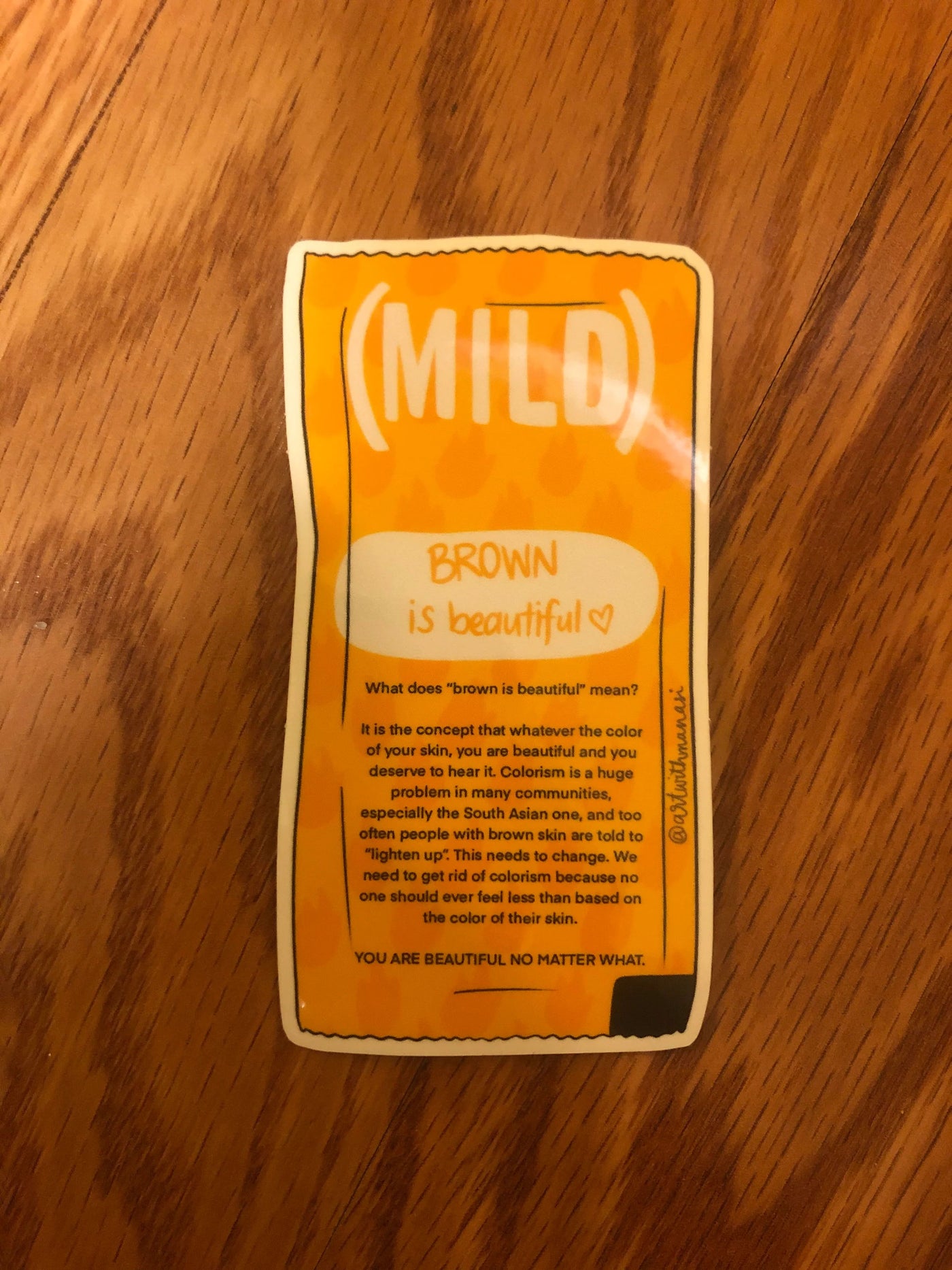 Desi Mild Taco Bell Sauce Sticker: Brown is Beautiful