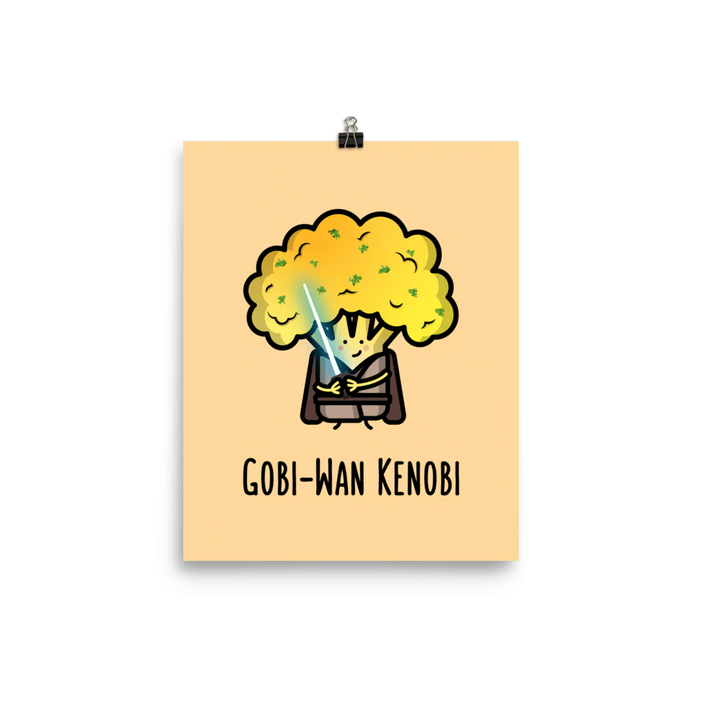 Gobi Wan Kenobi Matte Print by The Cute Pista