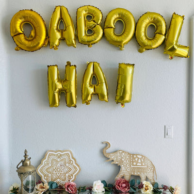 Qabool Hai Balloon Letters by Modern Desi