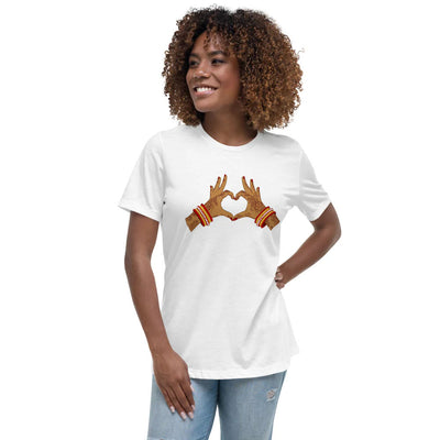 Mendhi Love hands Women's Relaxed T-Shirt