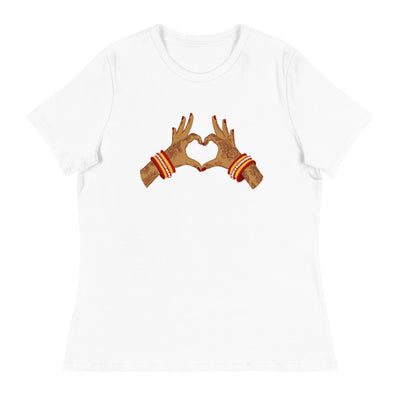Mendhi Love hands Women's Relaxed T-Shirt
