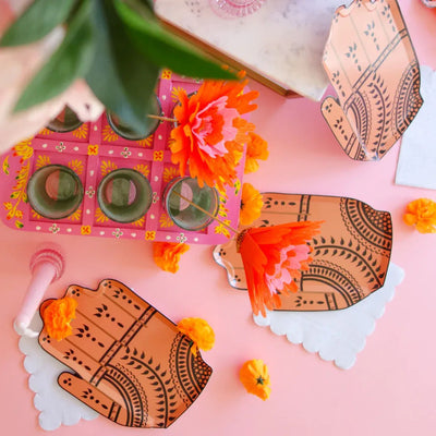 Henna Hand Plate Set (x 8)
