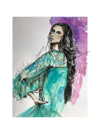 Sultry and confident - fashion illustration