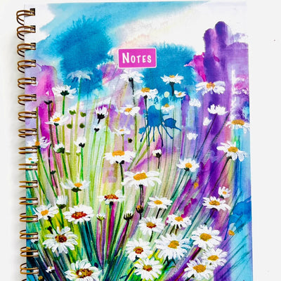 White Daisies Notebook by Laskh Sarkar Creations