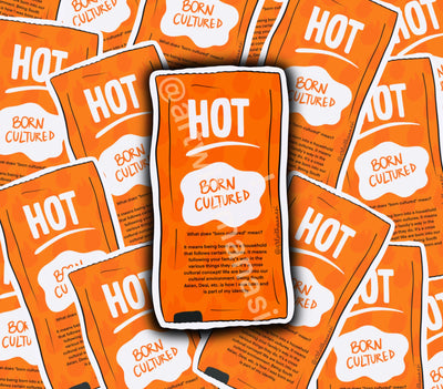 Desi Hot Taco Bell Sauce Sticker: Born Cultured