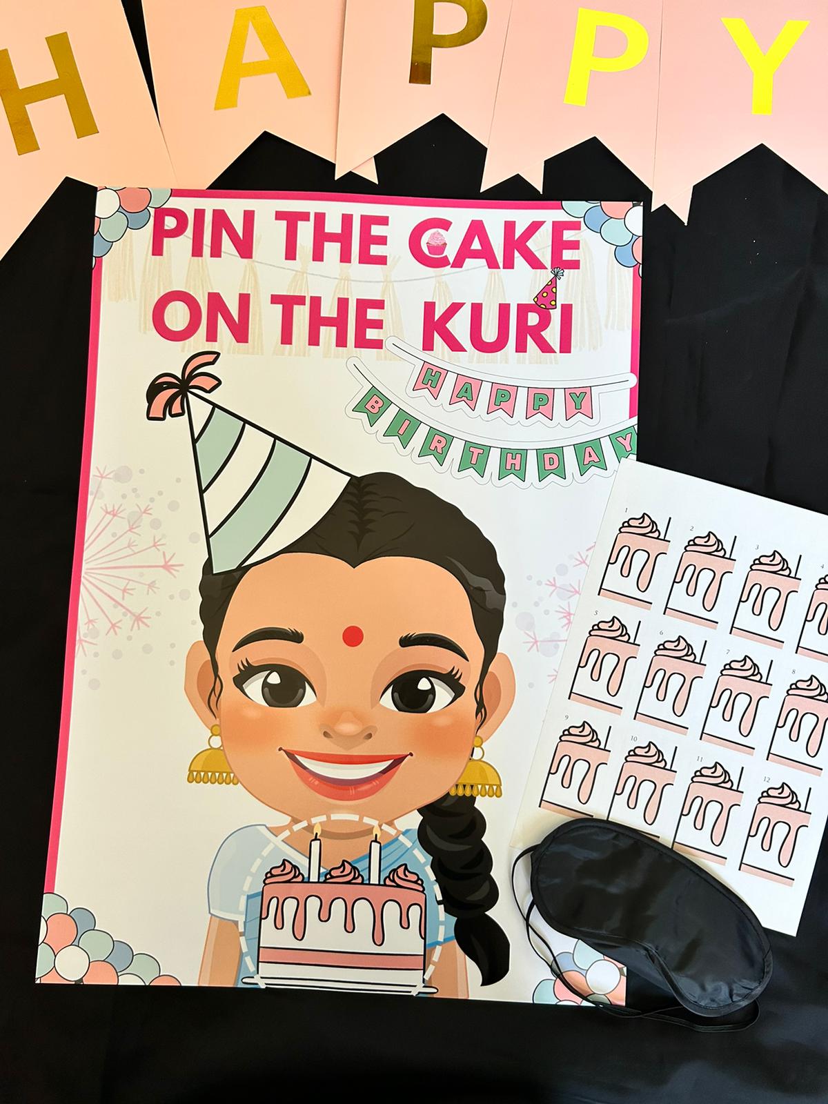 Pin The Cake On The Kuri- Asian Birthday Party Game
