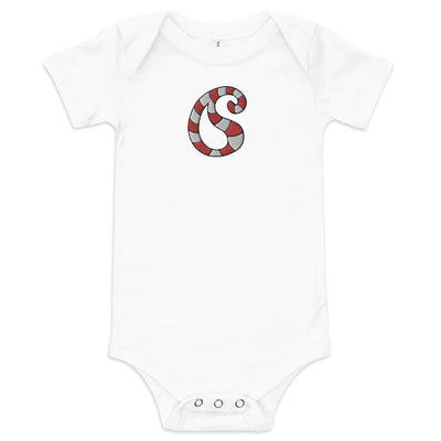 Baby Embroidered Candy Cane Paisley Onesie