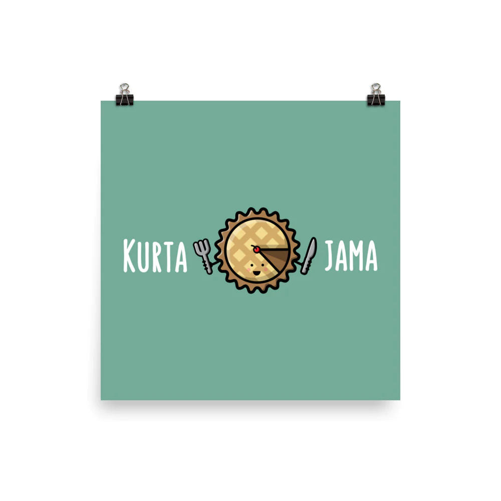 Kurta Pie Jama Art Print by The Cute Pista