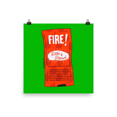 Desi Taco Bell Fire Sauce Print: Desi and Proud