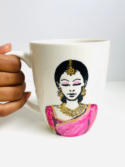Tina- Personalized Hand Painted mug - Diwali gift / Holiday gifting