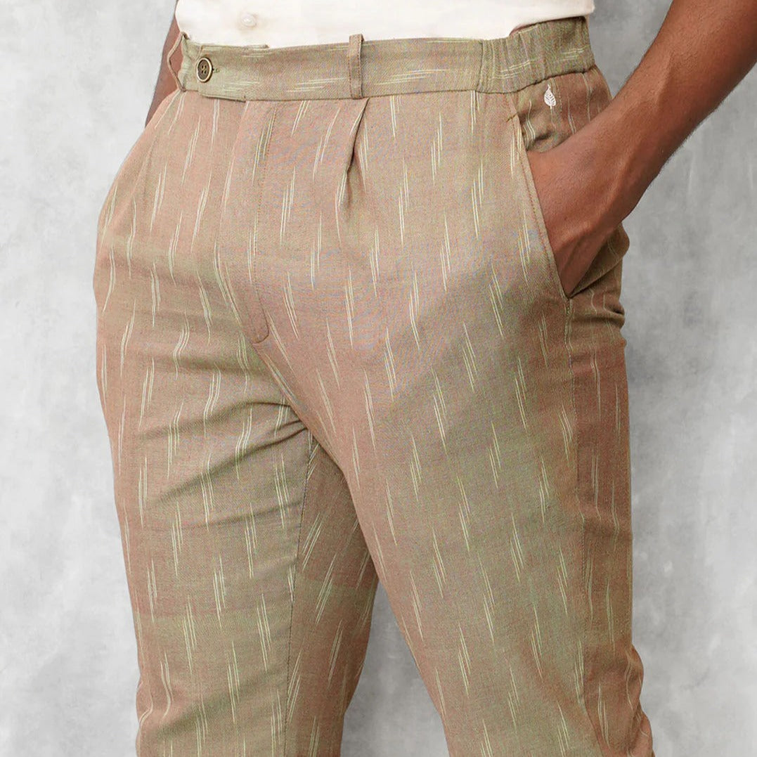 Peanut Brown Ikat Pants By Pali