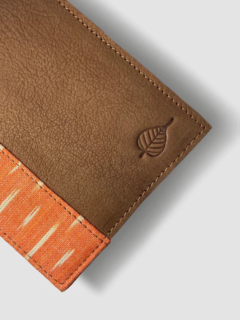 Pāli Leather & Fabric Wallet - Tan