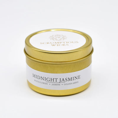 Midnight Jasmine Tin candle by Scrumptious Wicks