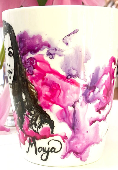 Sriya - Personalized Hand Painted mug - Diwali gifts / Bridal gifts / Wedding favors