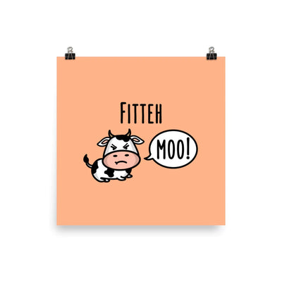 Fitteh Moo Art Print by The Cute Pista