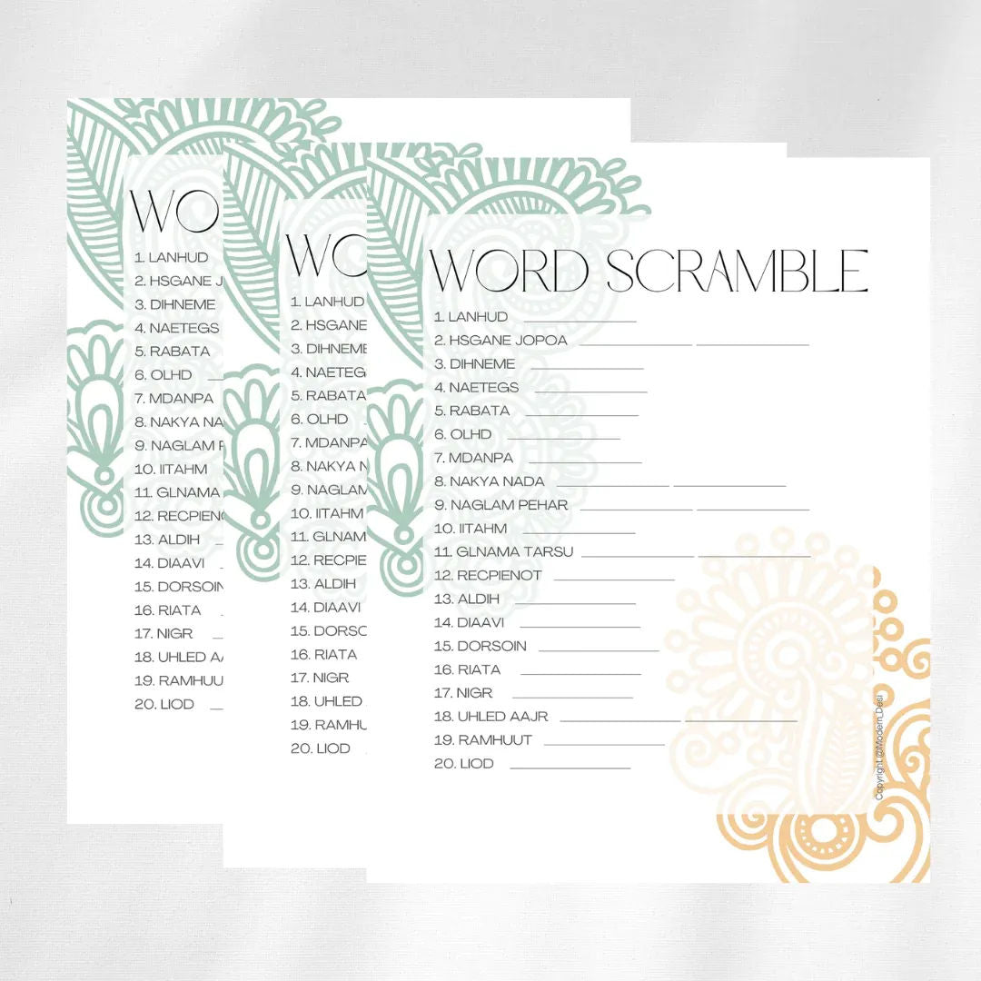 Shaadi Scramble Party Game