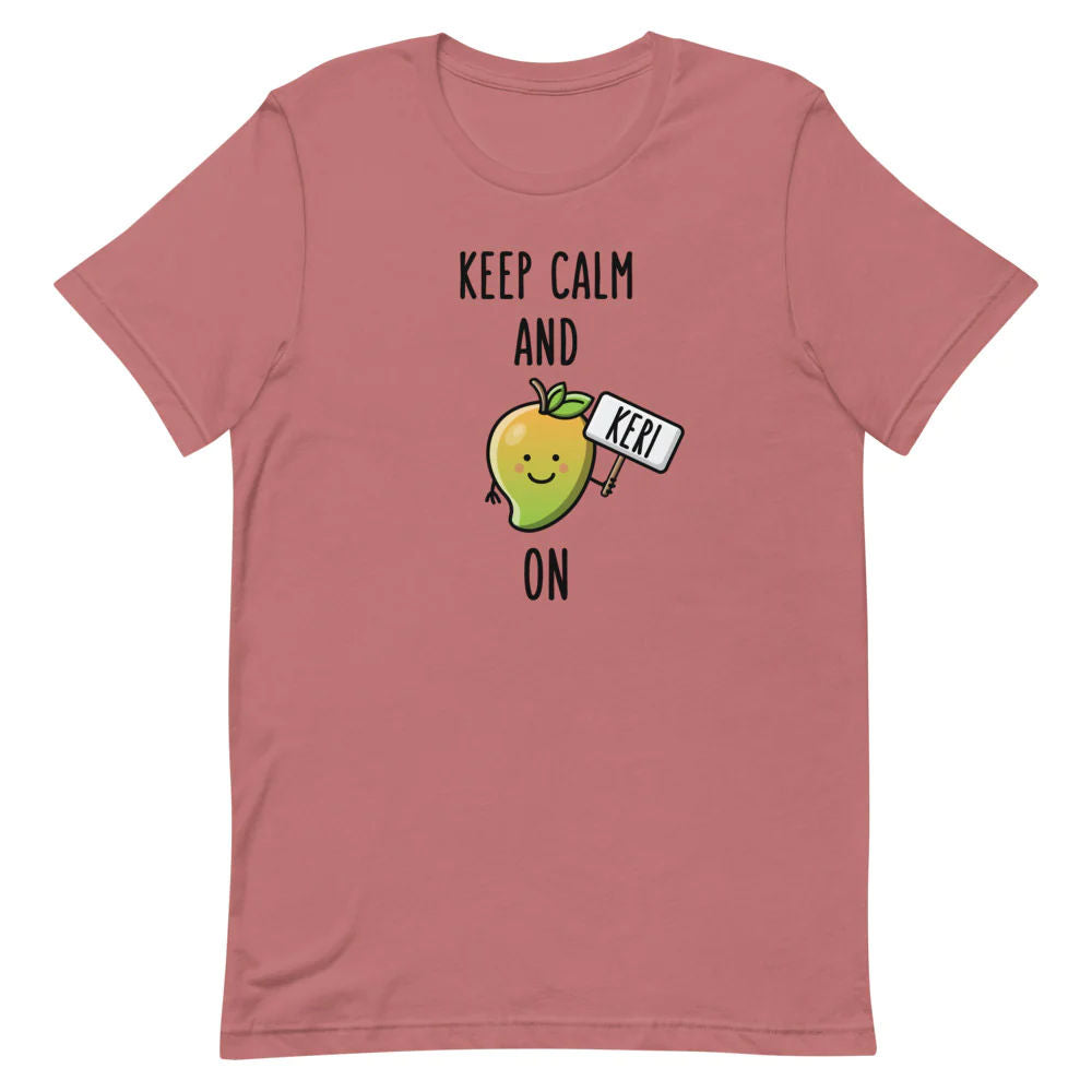 Keep calm and keri on Adult T-shirt by The Cute Pista 