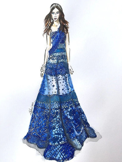 Fashion Illustration, Inspired by Elie Saab's collection