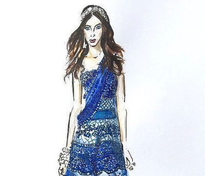 Fashion Illustration, Inspired by Elie Saab's collection