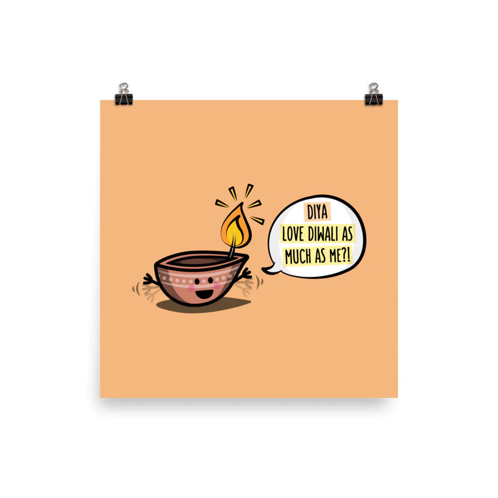 Diya love Diwali - Art Print