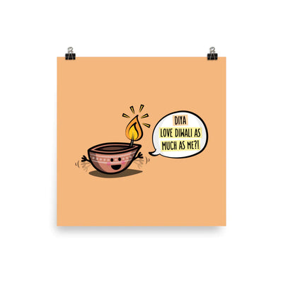 Diya love Diwali - Art Print