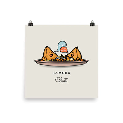 Samosa Chat Art Print by The Cute Pista 