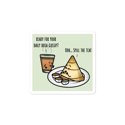 Daily Dosa Gossip Sticker by The Cute Pista