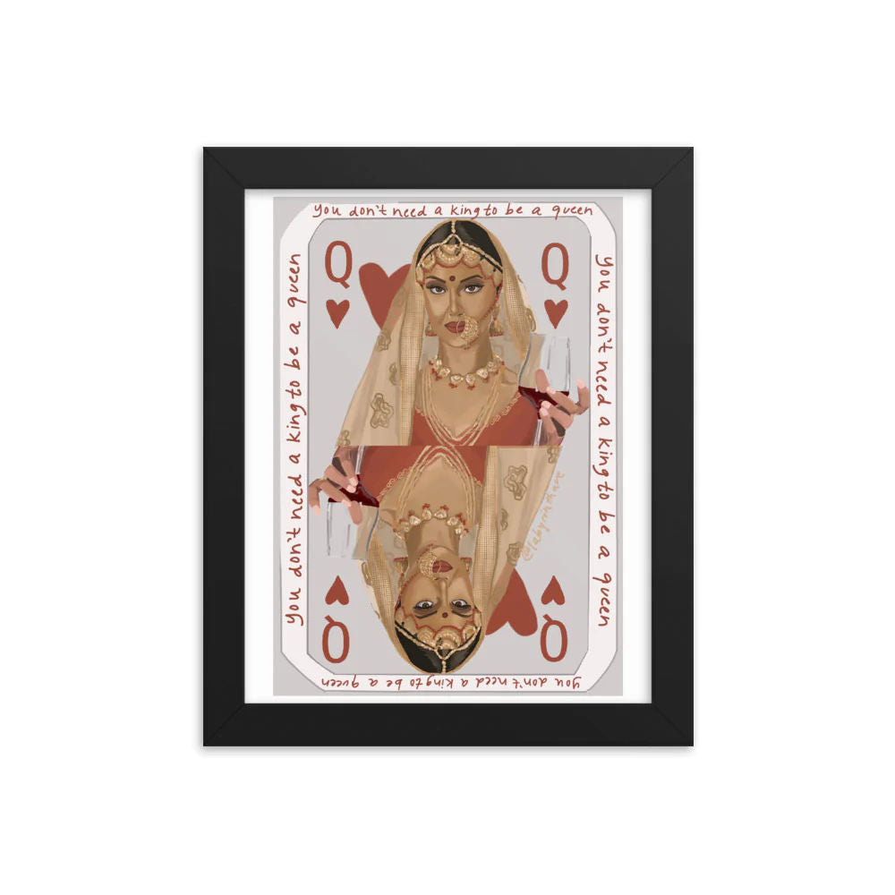 "Queen of Hearts" Framed Poster