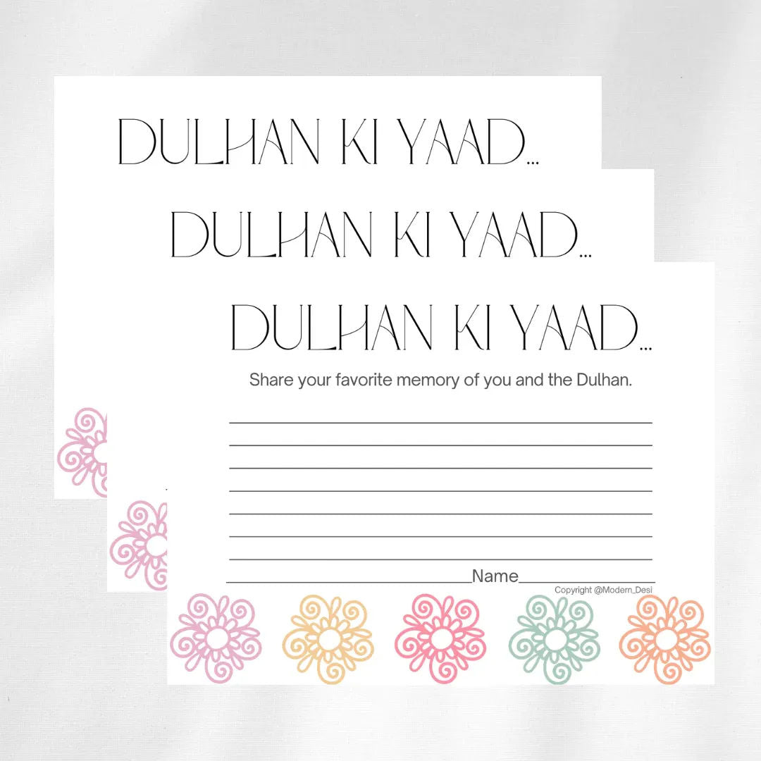 Memories with the Dulhan Party Game