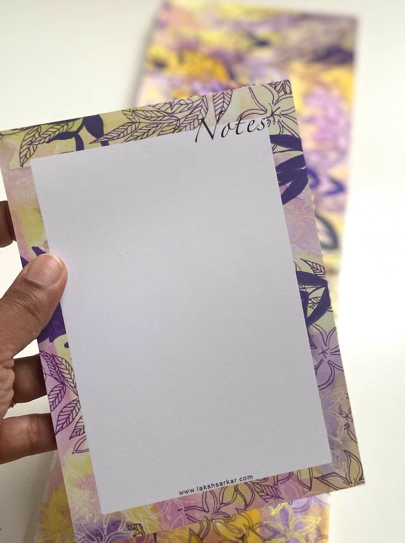 Notepad - Leafy Purple and Yellow