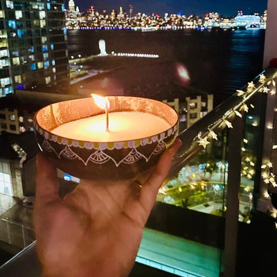 Coconut Shell Candle by Tangle Time with Anushya 